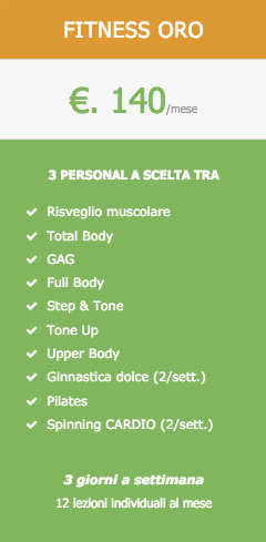 Pacchetto Fitness Oro | Mese
